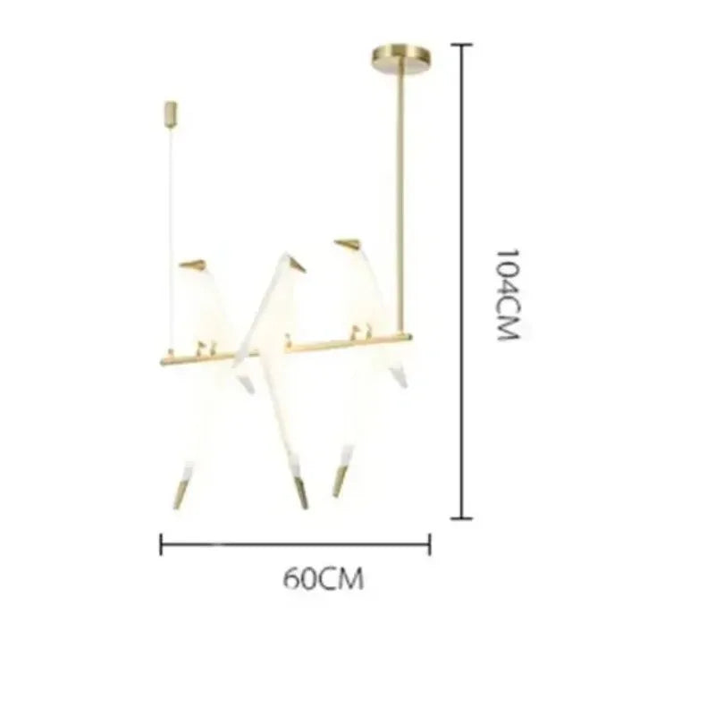 Origami Paper Bird Chandelier — Designer Bird Lamp Collection