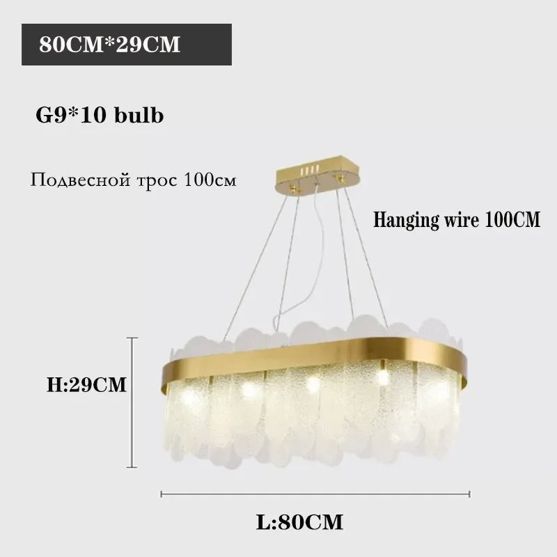 Crystal Ceiling Chandelier — Modern Art Deco Light for Bedroom & Dining Room