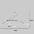Black Luminaire Pendant Chandelier — Multi-Light Restaurant & Bedroom Fixture