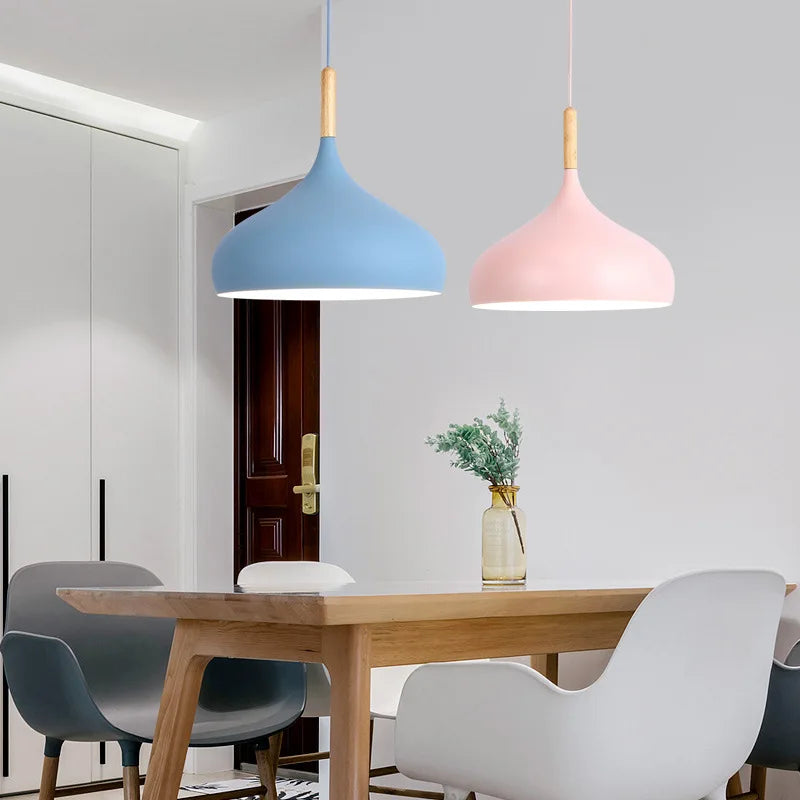 Macaron Pastel Pendant Chandelier — Aluminum Modern Ceiling Light