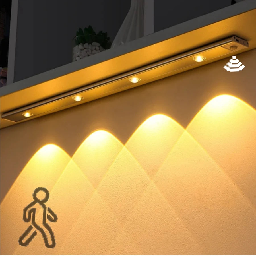 Ultra-Thin LED Cabinet Light — Motion Sensor Wireless Under-Cabinet Lamp