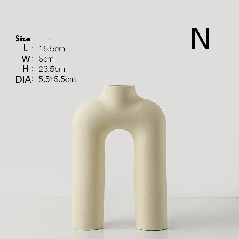 INS Modern Ceramic Art Vase — Sculptural Statement Piece