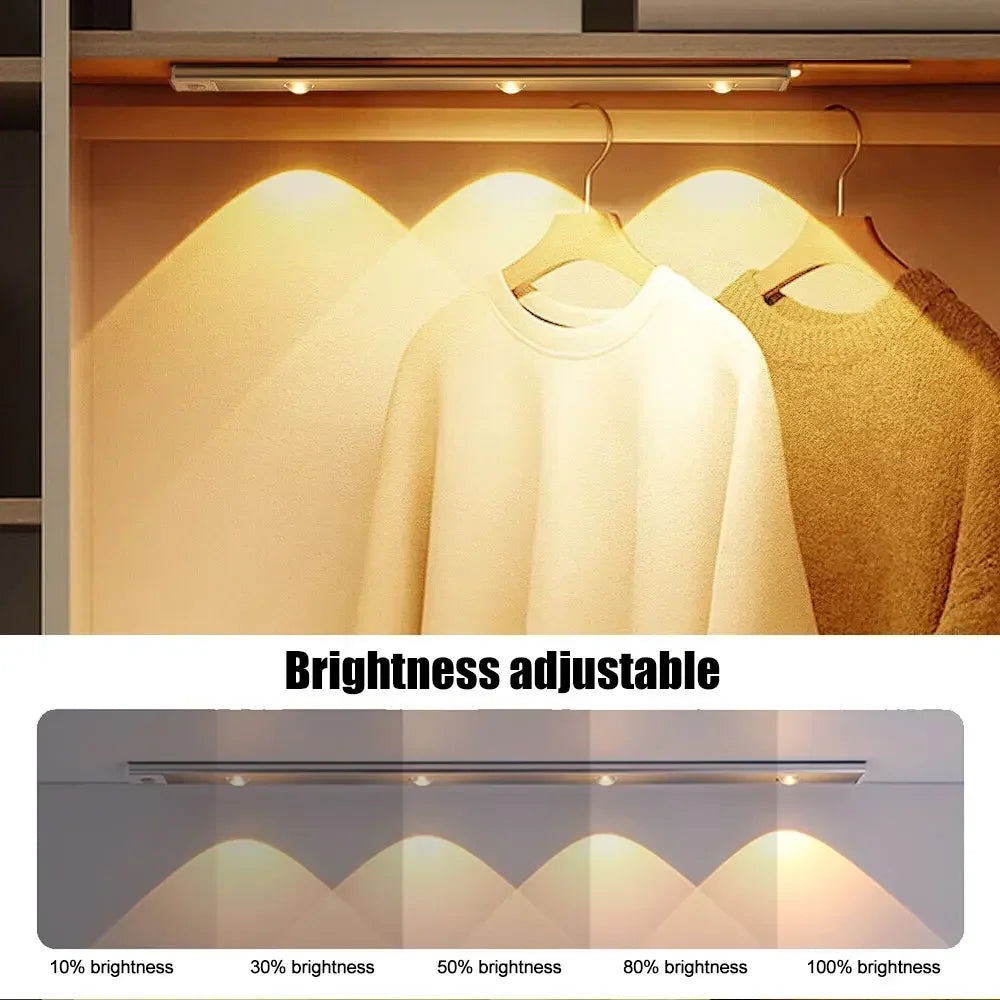 Ultra-Thin LED Cabinet Light — Motion Sensor Wireless Under-Cabinet Lamp