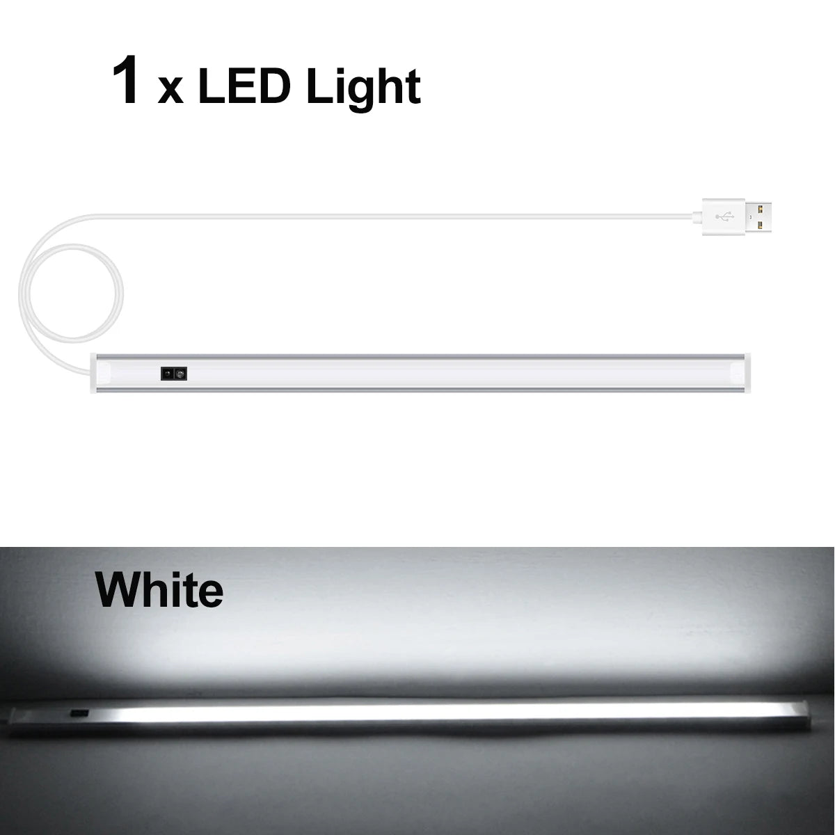 Hand-Wave Sensor Cabinet Light — Touchless USB LED Kitchen Strip