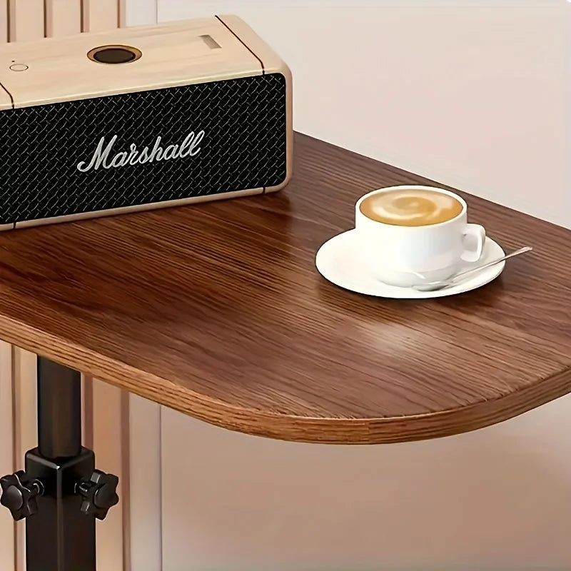 Adjustable Height Wooden Side Table — Portable Sofa & Office Accent Table