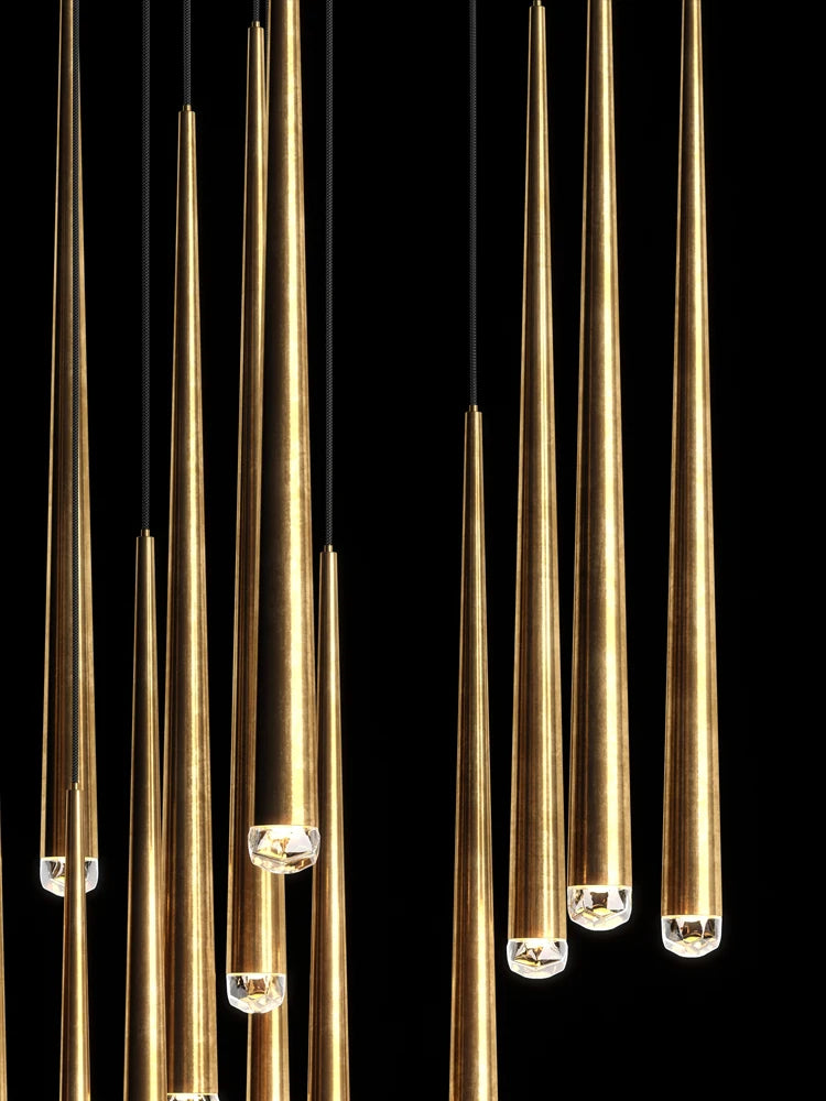 Conical Long Chandelier — Modern Nordic High-Rise Pendant Light