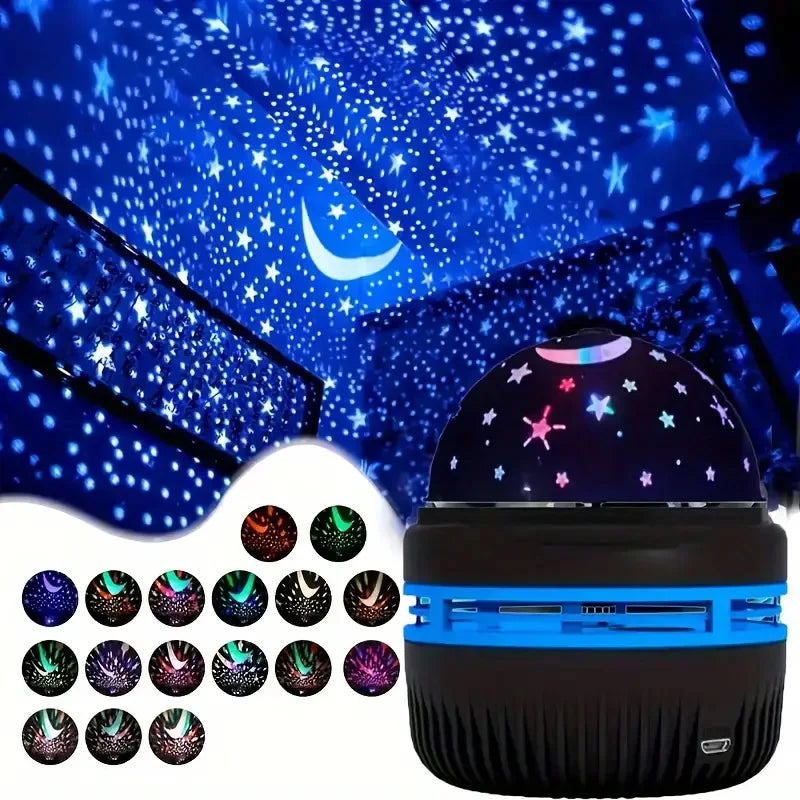 Magic Ball Galaxy Projector Night Light — Star, Moon & Party Strobe Lamp