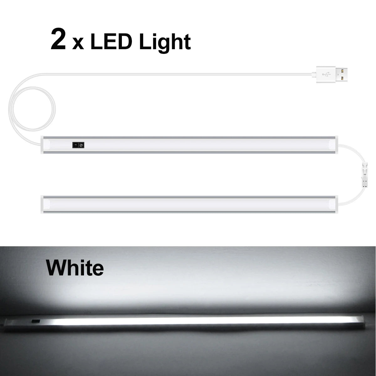 Hand-Wave Sensor Cabinet Light — Touchless USB LED Kitchen Strip