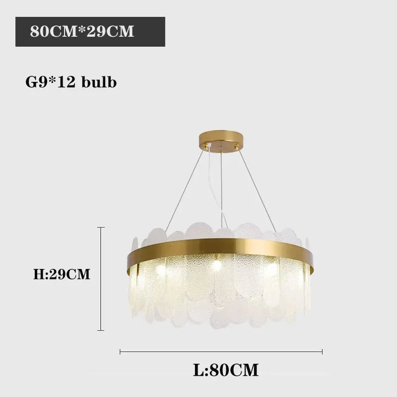 Crystal Ceiling Chandelier — Modern Art Deco Light for Bedroom & Dining Room