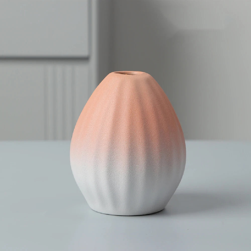 Small Japanese-Style Ceramic Bud Vase — Simple Tabletop Ornament