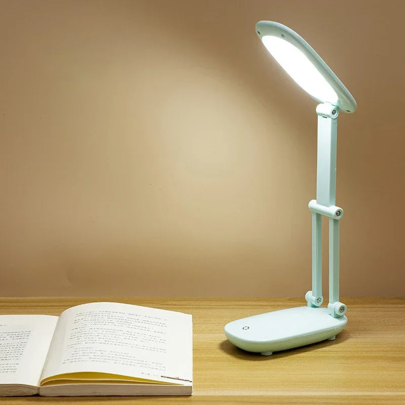 Foldable Touch-Control LED Desk Lamp — USB Rechargeable Eye-Care Light