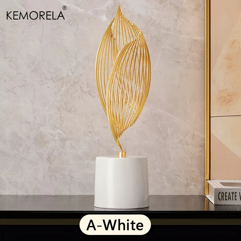 Modern Abstract Ceramic Statue — Sculptural Centerpiece for Living Room