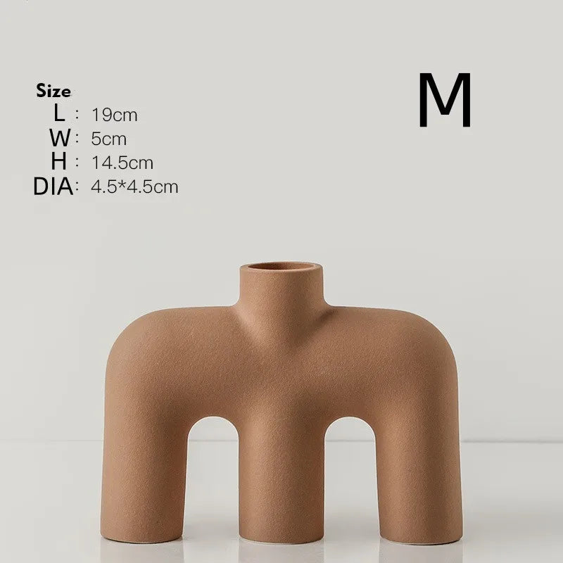 INS Modern Ceramic Art Vase — Sculptural Statement Piece