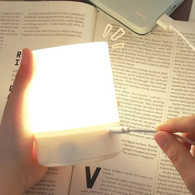Rechargeable Bedside Night Light — Dimmable Touch-Control Table Lamp