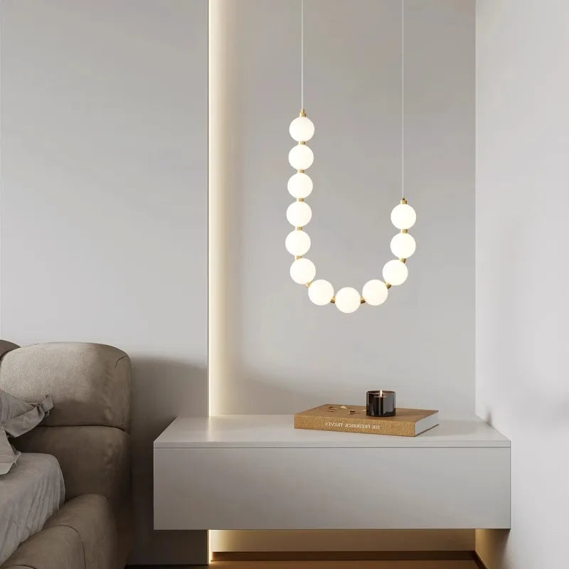 Crystal Ball Cluster Chandelier — Adjustable Villa & Restaurant Pendant Light