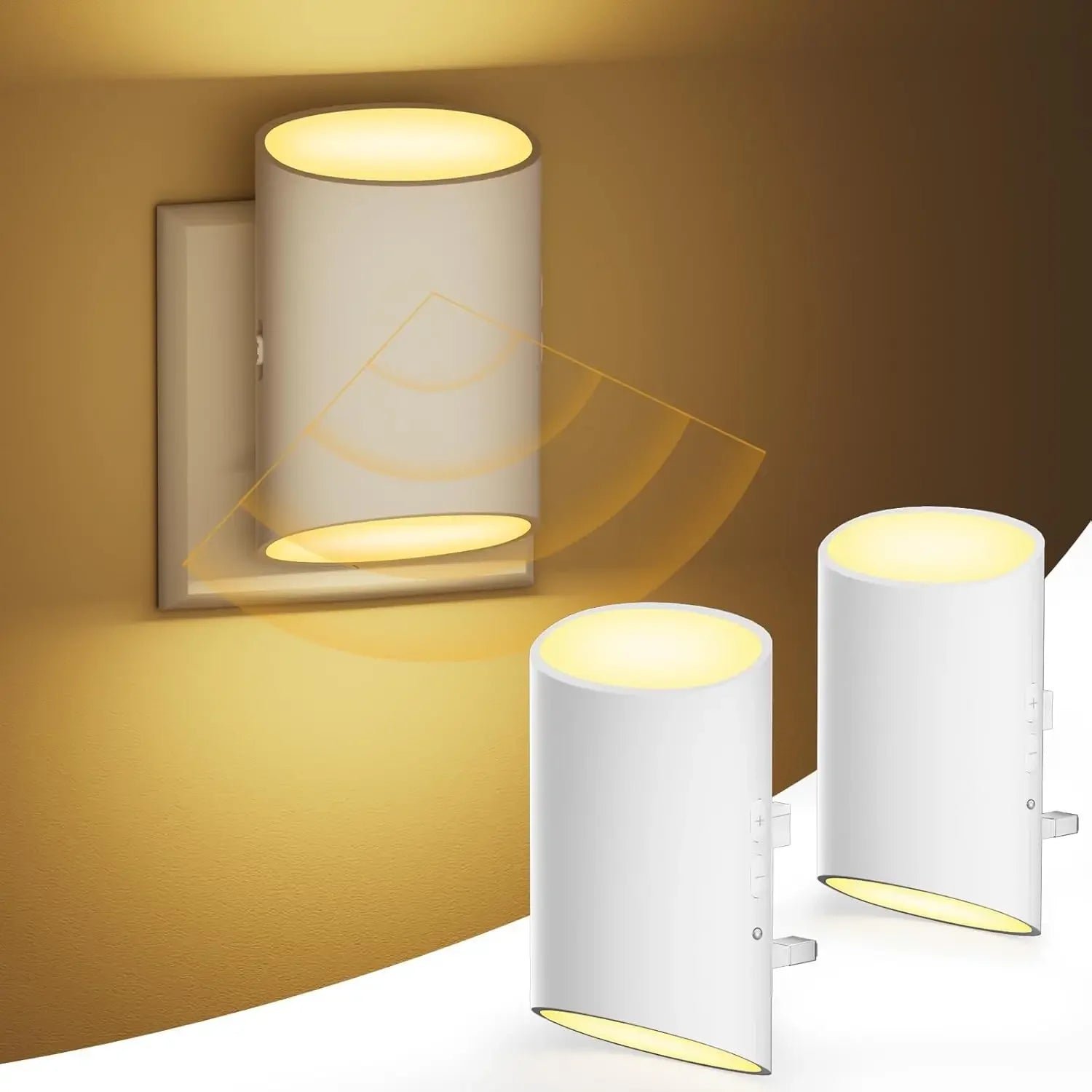 Plug-In Radar Motion Sensor Night Light — 7-Level Dimmable EU/US Lamp