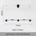 Modern Multi-Head LED Chandelier — Dimmable Smart Ceiling Fixture for Dining & Office