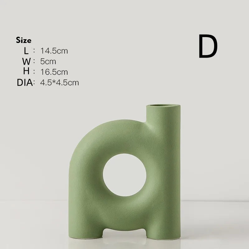 INS Modern Ceramic Art Vase — Sculptural Statement Piece