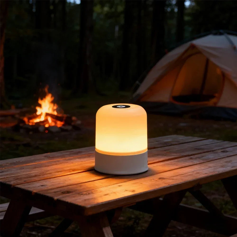 Touchscreen RGB Desk Lamp — Dimmable Rechargeable Bedside Light