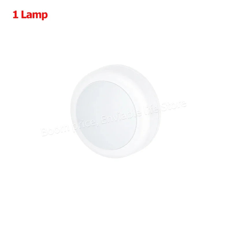 Remote Control Puck Light Kit — Battery-Powered Dimmable Cabinet Lights