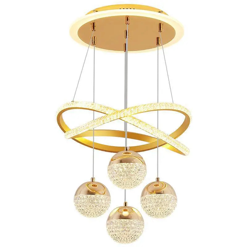 Nordic Tri-Color LED Chandelier — Modern Dining & Living Room Ceiling Light
