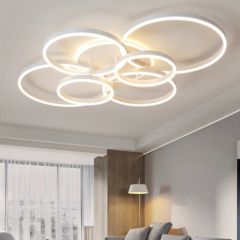 Infinite Dimming Acrylic Chandelier — Modern Multi-Head LED Ceiling Light