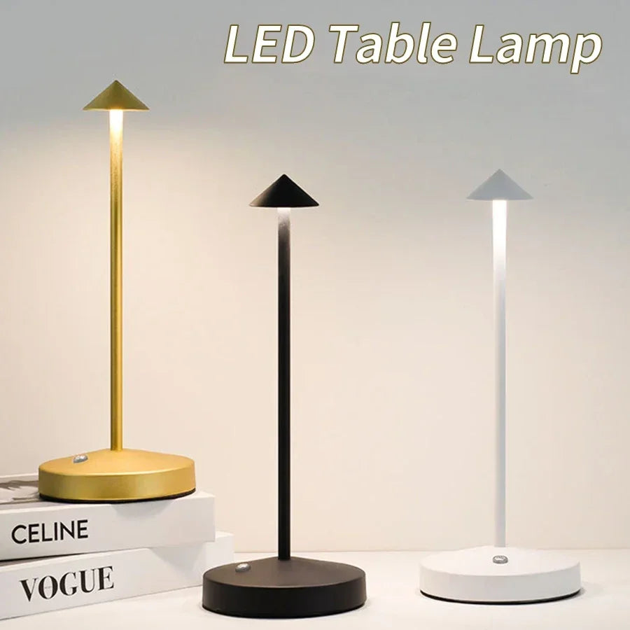 Wireless Touch-Control LED Desk Lamp — Dimmable Rechargeable Ambient Light