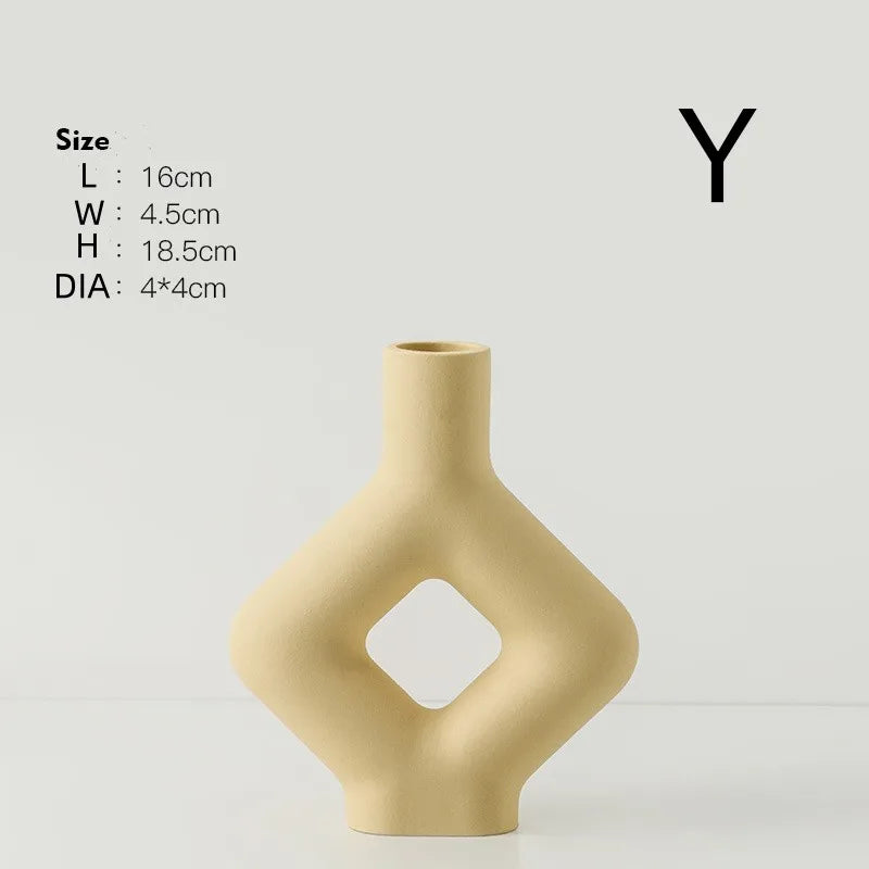 INS Modern Ceramic Art Vase — Sculptural Statement Piece