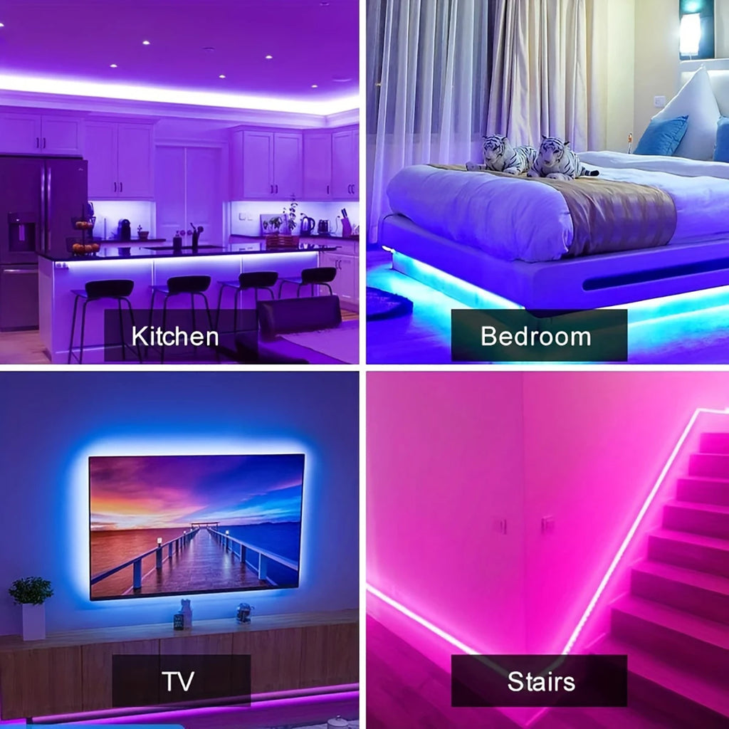 RGB LED Strip Lights — Music Sync App & Remote Controlled Ambient Strip