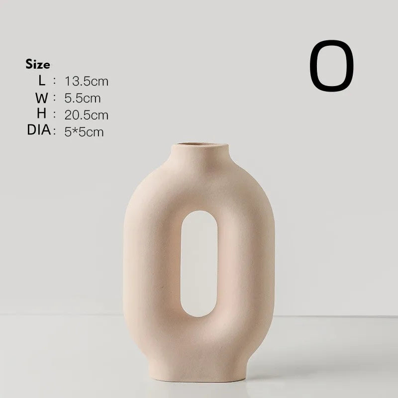 INS Modern Ceramic Art Vase — Sculptural Statement Piece