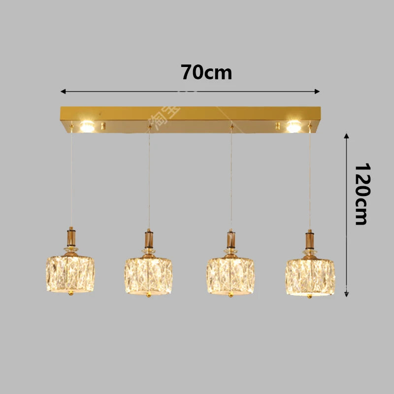 Crystal Restaurant Chandelier — Grand Multi-Head Villa Ceiling Light