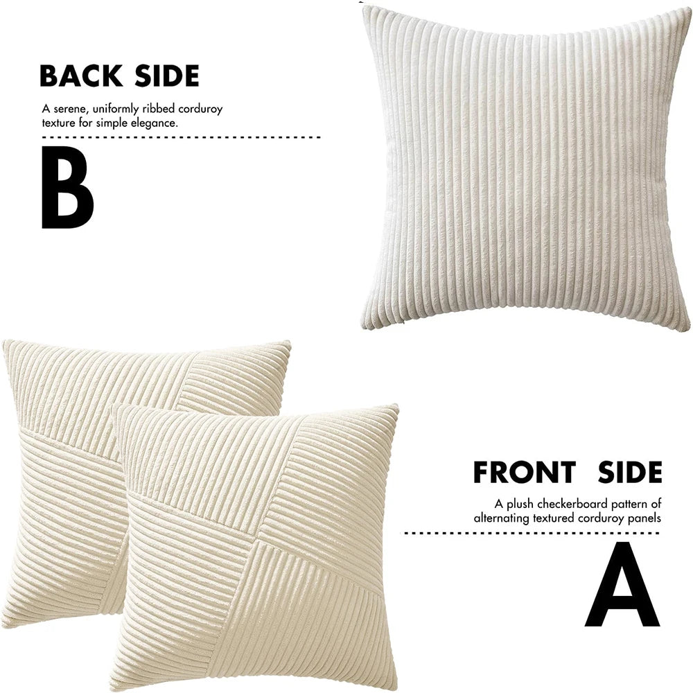 Corduroy Boho Windmill Pillow Cover — Textured Ribbed Cushion Cover
