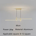 Modern Gold & Black LED Dining Chandelier — Minimalist Kitchen Pendant Fixture