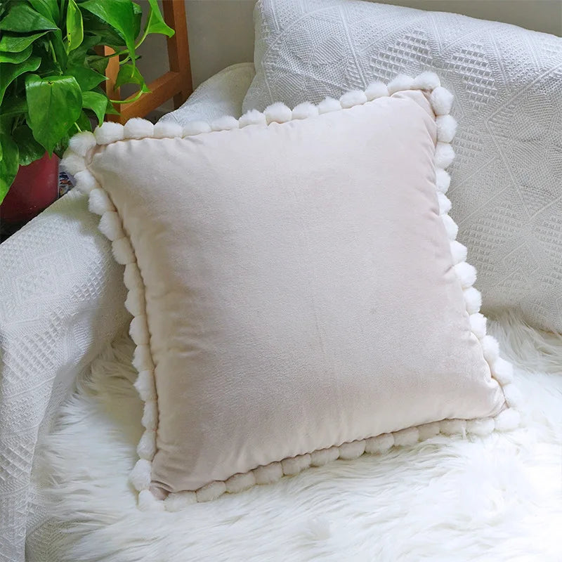 Embroidered Sunflower Pillow Cover — Jacquard Woven Cushion for Bay Window