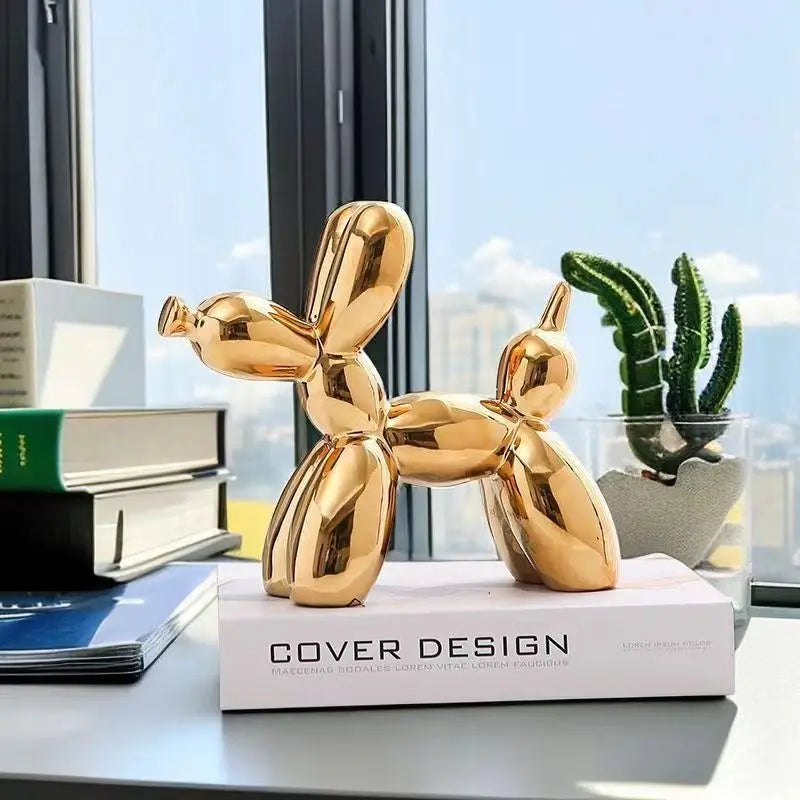 Ceramic Balloon Dog Sculpture — Nordic Modern Decorative Figurine