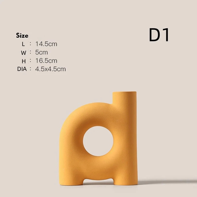 INS Modern Ceramic Art Vase — Sculptural Statement Piece