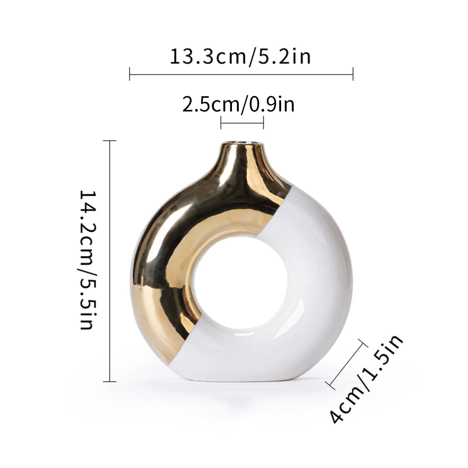 Luxury Nordic Ceramic Vase — Hotel-Style Plant Pot for Dining & Living Room
