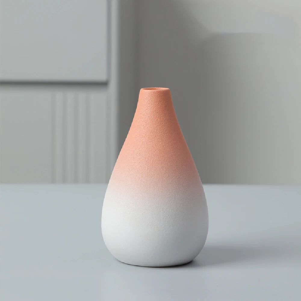 Small Japanese-Style Ceramic Bud Vase — Simple Tabletop Ornament