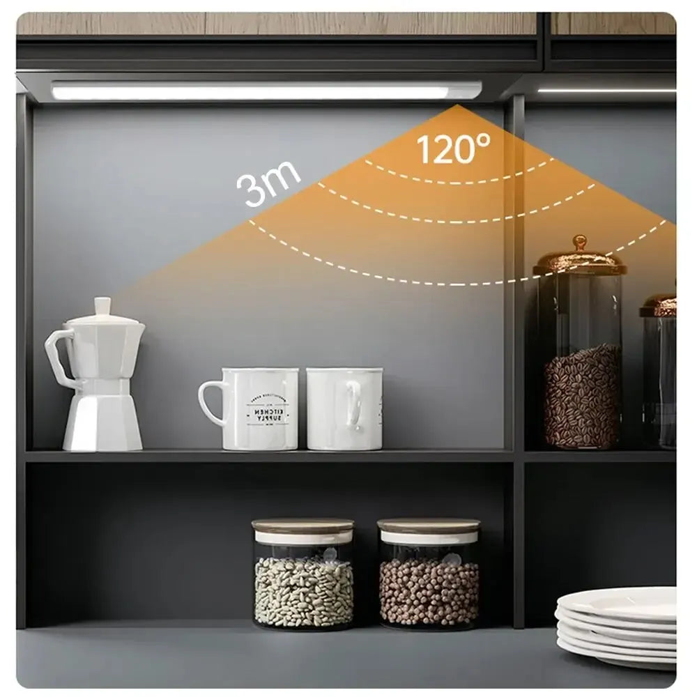 USB-C Rechargeable LED Cabinet Light — Ultra-Thin Motion Sensor Strip
