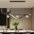 Modern Chrome Glass Chandelier — Smart RC Dimmable Dining Room Light