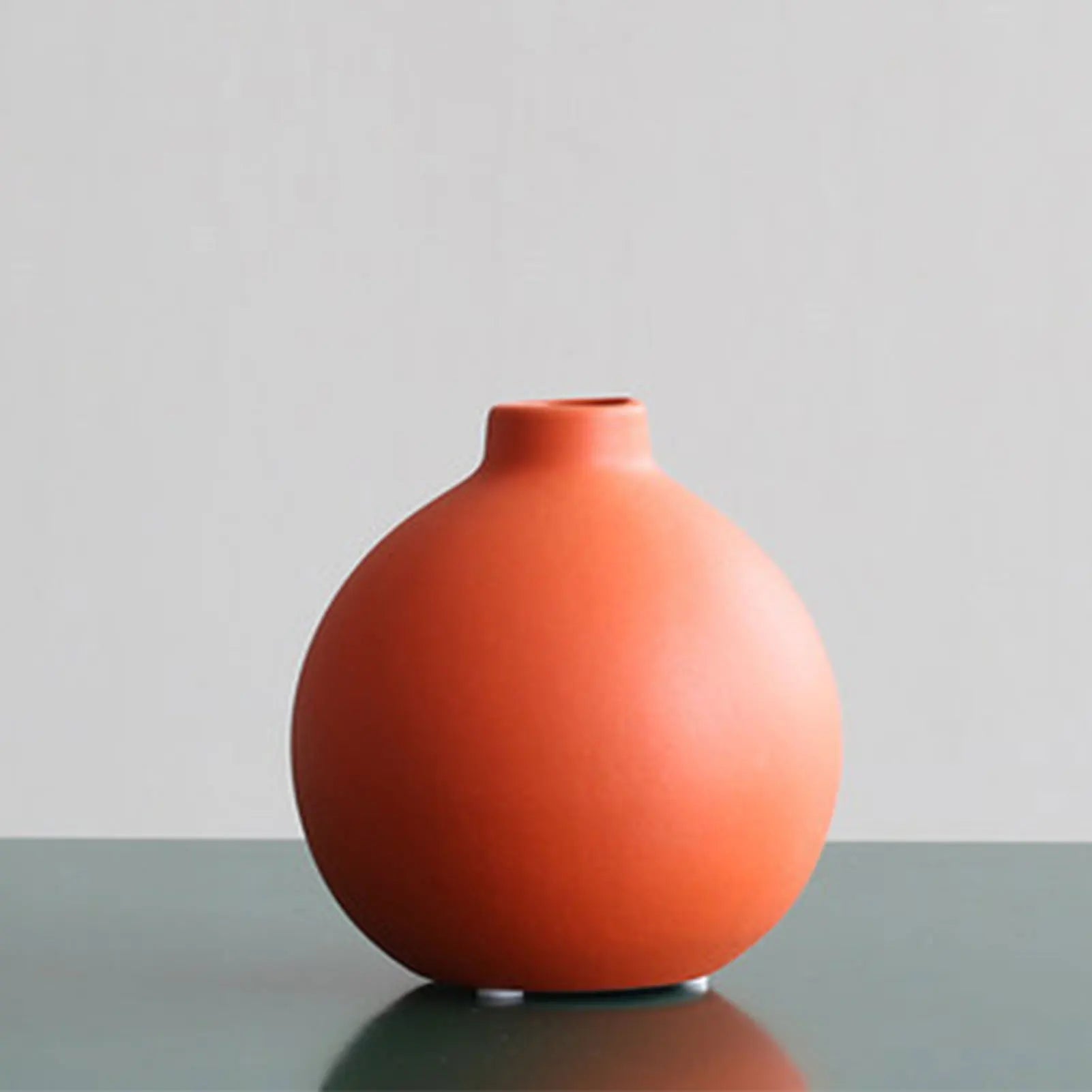 Nordic Solid-Color Ceramic Vase — Minimalist Bottleneck Flower Pot