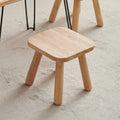 Solid Wood Shoe Changing Stool — Entryway & Bedroom Accent Seat