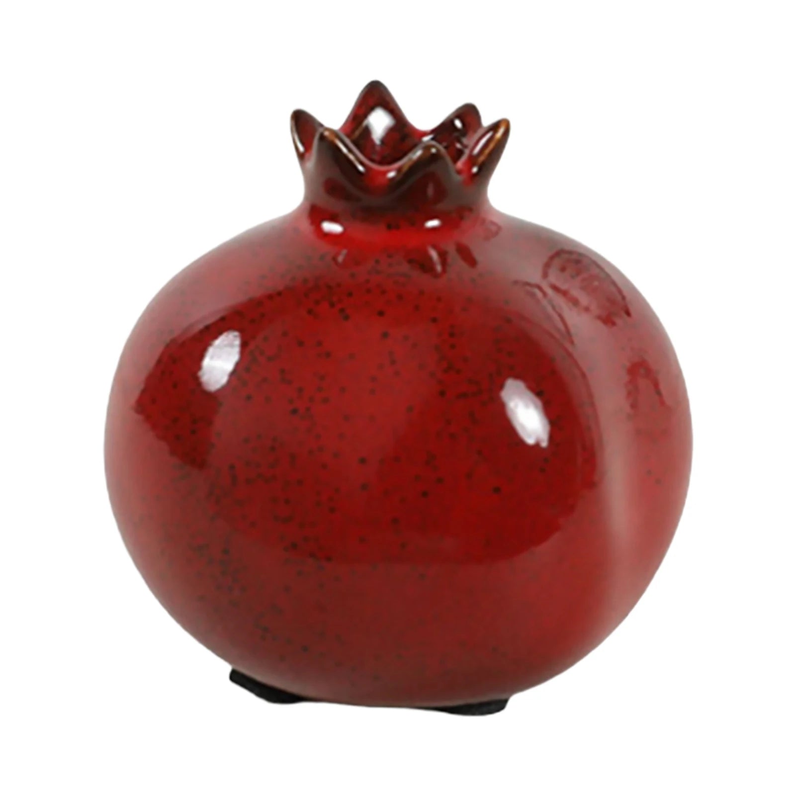 Pomegranate Porcelain Vase — Traditional Chinese-Style Desk Ornament