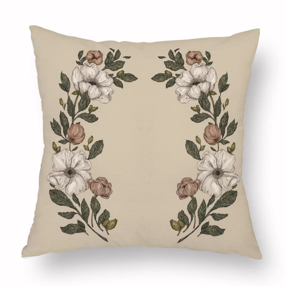 Woven Animal Print Pillow Cover — Textured Sofa & Car Cushion