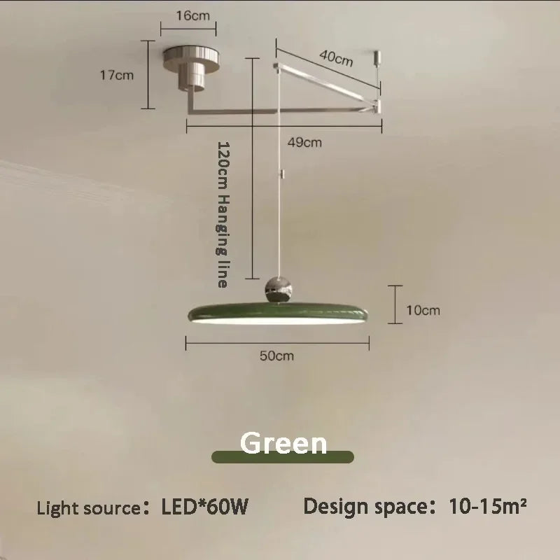 Rocker Arm LED Pendant Light — Kinetic Kitchen Bar & Dining Fixture