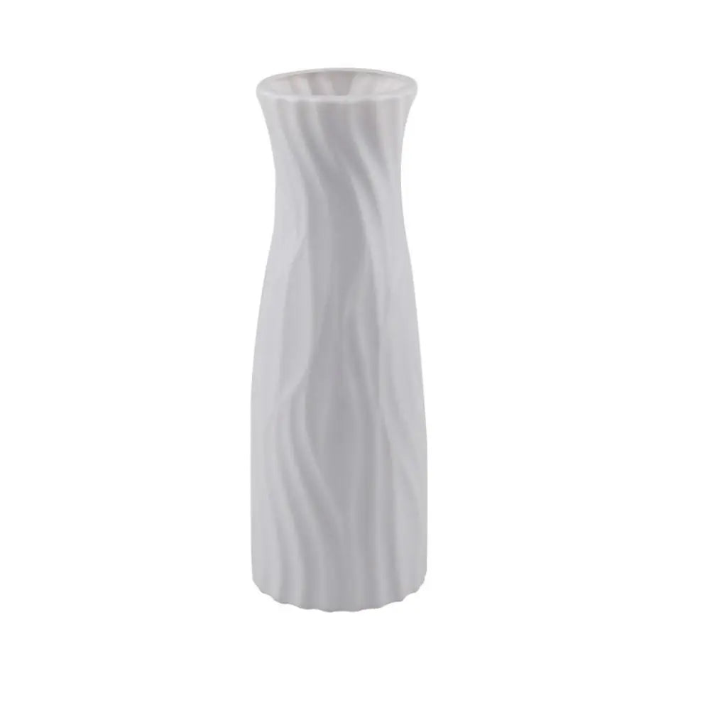 Modern Ceramic-Look Flower Vase — Minimalist Living Room Container