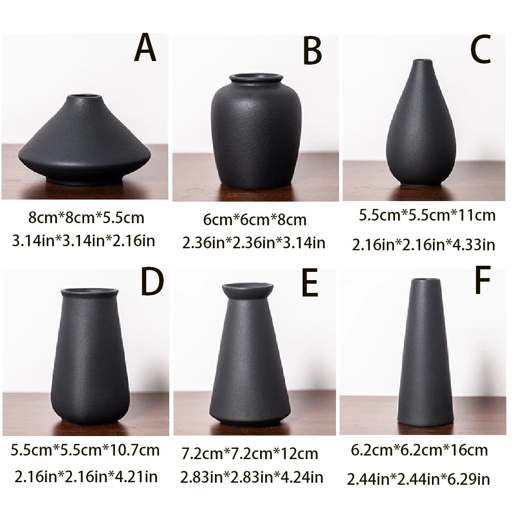 Small Matte Ceramic Vase — Frosted Elegant Table & Shelf Decor