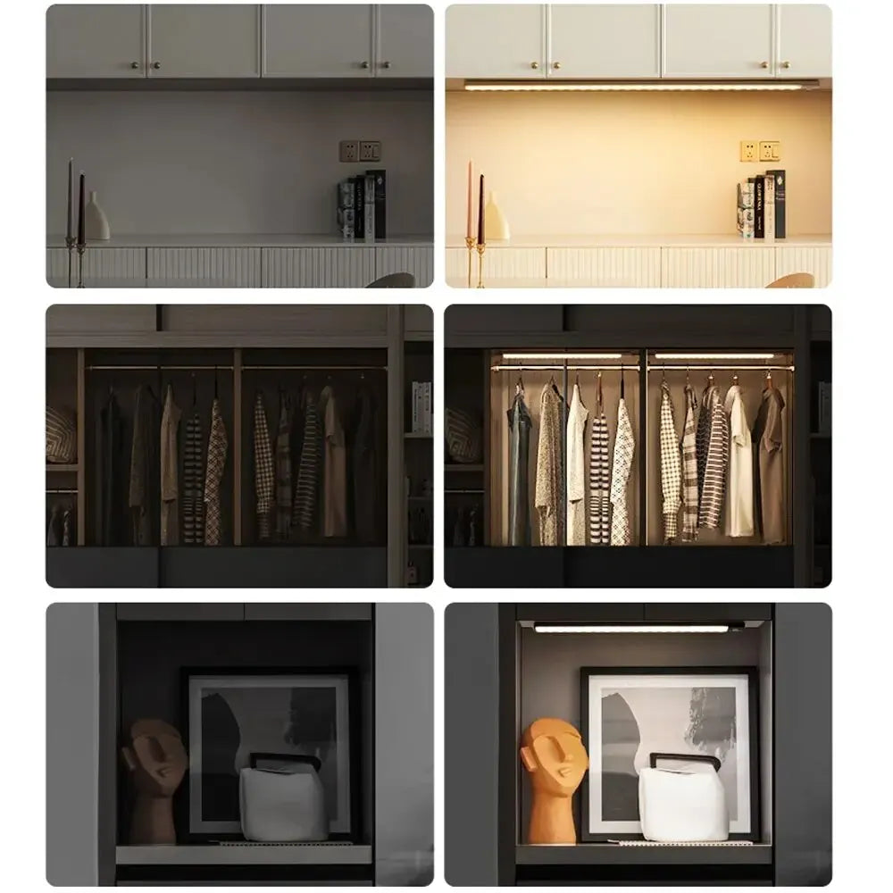 USB-C Rechargeable LED Cabinet Light — Ultra-Thin Motion Sensor Strip