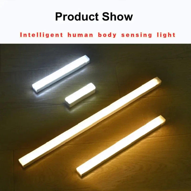 PIR Motion Sensor Light Strip — Rechargeable Magnetic Cabinet Lamp