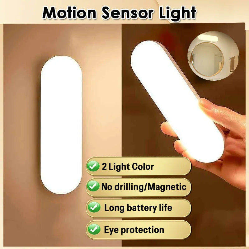Wireless Magnetic Motion Sensor Light — LED Closet & Cabinet Lamp